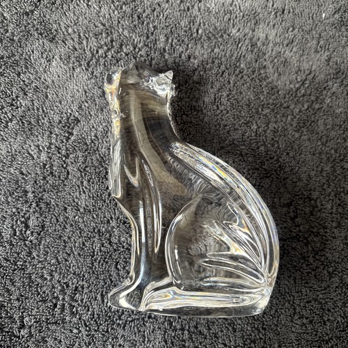 Waterford crystal cat - cat, 8”